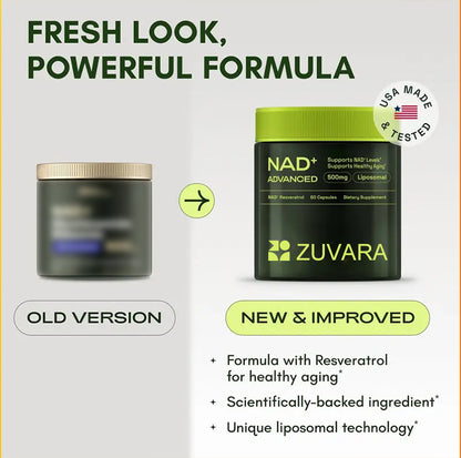 NAD+ Advanced for Skin Aging Support, Energy, and Focus
